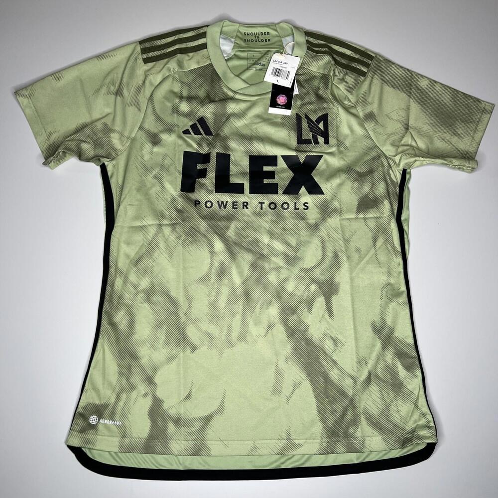LAFC‎ 2023 adidas Away Jersey Men’s L Mint Green FLEX Sponsor H1873 NWT